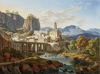 Widok na Atrani w pobliżu Amalfi. 1834