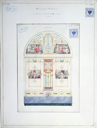 Projekt muralu w Ermitażu, Sankt Petersburg, ok. 1840 r.