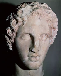 Głowa Aleksandra Wielkiego (356-323 pne) (marmur)