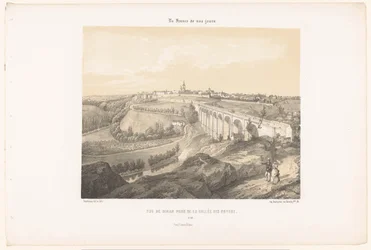 Widok na Dinan i wiadukt nad rzeką Rance Nagroda Vue de Dinan de la Vallée des Noyers (tytuł na obiekcie) Współczesna Francja (tytuł serii) La France de nos jours (tytuł serii na obiekcie)