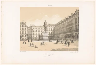 Widok na Cours Cambronne w Nantes Nantes. Umieść Cambronne (tytuł na obiekcie) Współczesna Francja (tytuł serii) La France de nos jours (tytuł serii)