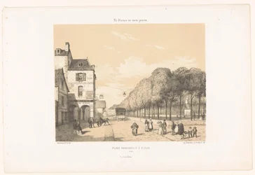 Pociąg do Place Du Guesclin w Dinan Place Duguesclin à Dinan (tytuł na obiekcie) Dzisiejsza Francja (tytuł serii) La France de nos jours (tytuł serii na obiekcie)
