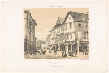 Widok na Place des Cordeliers w Dinan Place des Cordeliers à Dinan (tytuł na obiekcie) Współczesna Francja (tytuł serii) La France de nos jours (tytuł serii na obiekcie)