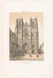Widok katedry św Piotra i Pawła w Nantes La cathédrale à Nantes (tytuł na obiekcie) Współczesna Francja (tytuł serii) La France de nos jours (tytuł serii na obiekcie)