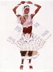 Kostium Bayadre stworzony przez Léona Baksta dla „Błękitnego Boga” Reynaldo Hahna (1875 - 1947)
