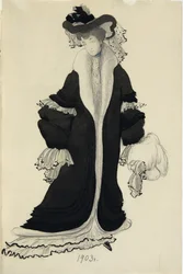 Projekt kostiumu dla pani L. Bakst, 1903