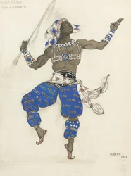 Projekt kostiumu do baletu Oriental Fantasy Ballet Hindu, 1913
