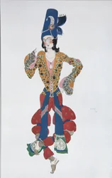 Projekt kostiumu do baletu Szeherezada N. Rimskiego-Korsakowa, 1910