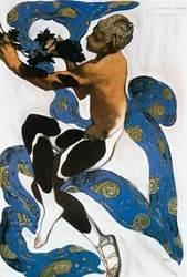 Faun, szkic kostiumu do baletu Claude