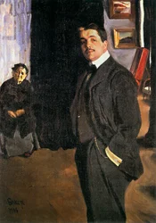 Serge de Diaghilev, założyciel zespołu tanecznego Ballets Russes (olej na płótnie)