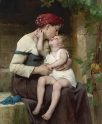 "Mere et fille" (Matka i dziecko) Obraz Leon Jean Basile Perrault (1832-1908) 1894 Ze zbiorów prywatnych