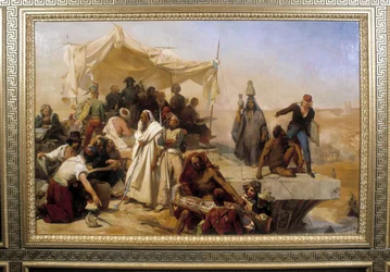 Wyprawa z Egiptu pod rozkazami Bonapartego. Malarstwo Leona Cognieta (1794-1880)
