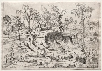 Krajobraz z Putti, ok. 1550.