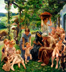Wieczór, prawy panel tryptyku „Złoty wiek”, 1901