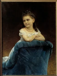 Portret panny Franchetti Obraz Leona Bonnata (1833-1922) 1877 Nd. 0,89x0,65 m Bayonne, Muzeum Bonnat