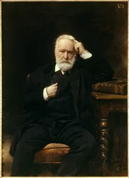 Portret francuskiego pisarza Victora Hugo (1802-1885) Obraz Leon Joseph Bonnat (1833-1922) XIX-wieczny Wersal, Musee du Chateau - Portret francuskiego pisarza Victora Hugo (1802-1885). Obraz Leon Joseph Bonnat (1833-1922)