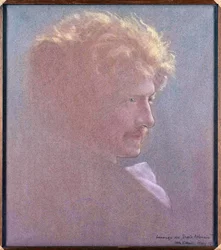 Portret Ignacego Jana Paderewskiego (1860-1941) (W hołdzie Wielkiemu Polakowi) autorstwa Kaufmanna, Leona (1872-1933). olej na płótnie