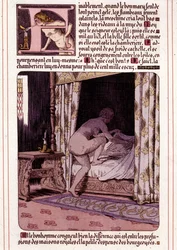 Ilustracja do powieści Honoriusza Balzaka „La Mye du Roy” autorstwa Leona Lebegue (1863-1944)