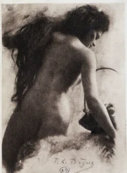 Szkic (żeński tył) Le Bègue w „Les Processes d’art en photographie” Demachy i Puyo, klub fotograficzny w Paryżu, Paryż 1906.