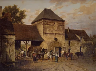 Gospodarstwo (olej na płótnie)