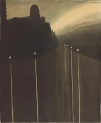 Dyke w nocy, 1908.