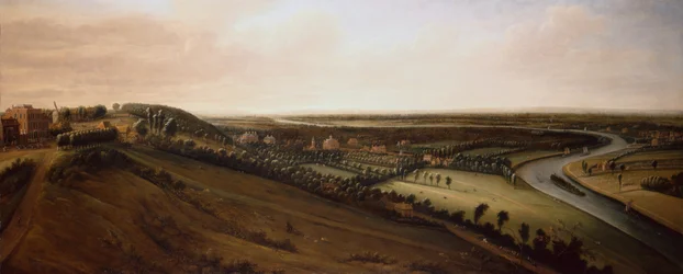 Widok od strony Richmond Hill w kierunku Nowego Parku hrabiego Rochester (olej na płótnie)