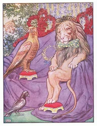 A orzeł wyglądał dość królewsko, ilustracja z „Przyjęcia Johnny Crow”, ok. 1930 r.