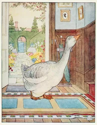 Goosey, Goosey Gander, Gdzie mam wędrować, z książki z obrazkami w rymowankach, wyd. 1914.