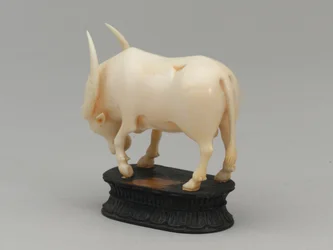 Czarny goniec, figura szachowa, Indie, około 1820