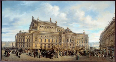 Widok na Operę Garnier z rue Auber ok. 1880 r. (olej na płótnie)