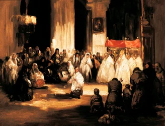 Wszechmogący Bóg (Wielki Bóg). Obraz Leonarda Alenza y Nieto (1807-1845). Madryt. Muzeum romantyczne.