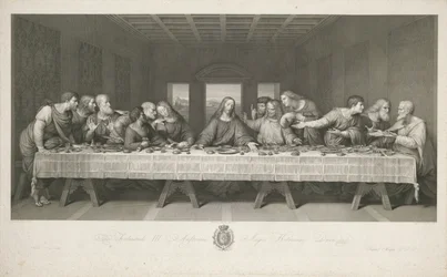 Ostatnia Wieczerza, rysunek Teodora Matteini, rytowany przez Raphaela Morghena