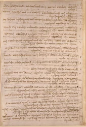 Arundel 263, f.154v, notatki Leonarda da Vinci z „Codex Arundel” (pióro i atrament na papierze)