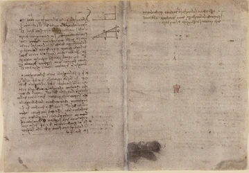 Arundel 263, f.245v, f.246r, Uwagi o geometrii (c.1518) z „Codex Arundel” (pióro i atrament na papierze)