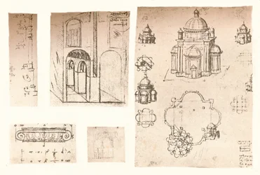 Pięć rysunków architektonicznych, c1472-c1519 1883