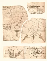 Pięć diagramów ilustrujących teorię światła i cienia, ok. 1472-ok. 1519, 1883