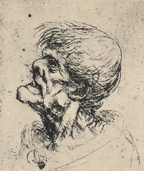 Profil groteskowy w lewo, ok. 1480 1945