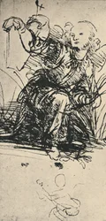Studia klęczącego anioła, c1467-1519 1945