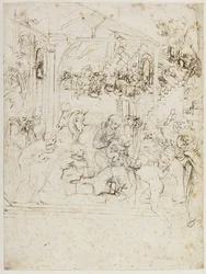 Studium Adoracji Trzech Króli, ok. 1481.