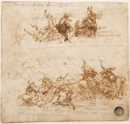 Studium bitwy pod Anghiari, ok. 1503-1504.