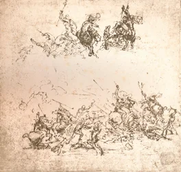 Studium do karykatury Bitwy pod Anghiari, c1472-c1505 1883