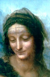 Dziewica z Dzieciątkiem z detalem św. Anny, 1502-1516