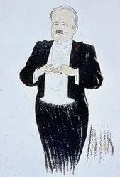 Marcel Prevost (1862-1941) francuski powieściopisarz rysunek Cappiello 1905