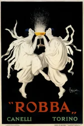 Plakat reklamujący Spumante Robba Canelli, Turyn, Włochy, 1921