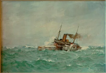 Raddampfer w groberze See