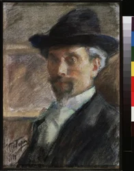 Autoportret. Praca Leonida Osipowicza Pasternaka (1862-1945), pastel na papierze