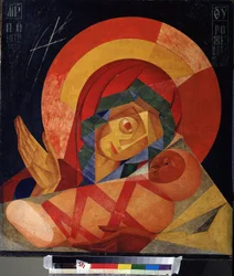 Dziewica wstawiennicza. Malarstwo Leonida Terentiewicza Czupiatowa (1890-1941). Olej na płótnie