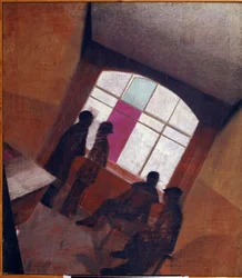 ""Sylwetki w pokoju"" Obraz Leonida Terentiewicza Czupiatowa (Czupiatow) (1890-1941) ok. 1920 Zbiory prywatne
