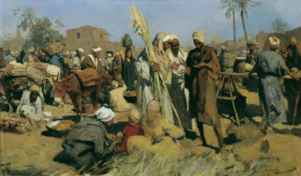 Targ trzciny cukrowej, ok. 1881 (olej na płótnie)