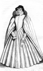Caterina de Medici, francuskie ubrania vintage z XVI w. Henryk II, król Francji